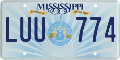 MS license plate LUU774