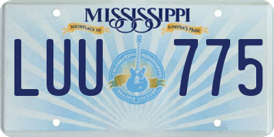 MS license plate LUU775