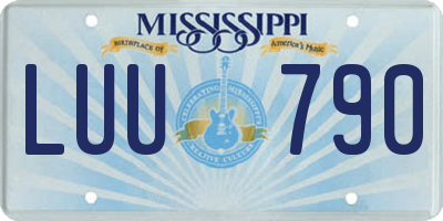MS license plate LUU790