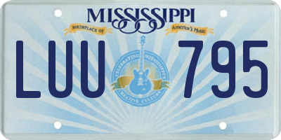 MS license plate LUU795