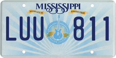 MS license plate LUU811