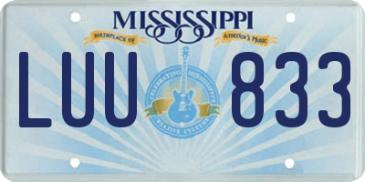 MS license plate LUU833