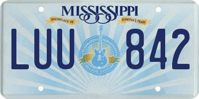 MS license plate LUU842