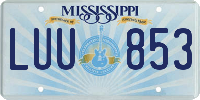 MS license plate LUU853