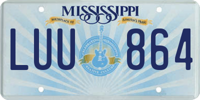 MS license plate LUU864
