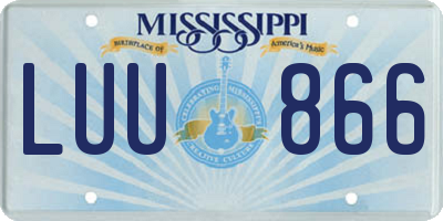 MS license plate LUU866