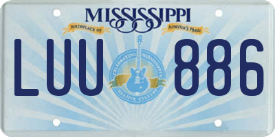 MS license plate LUU886