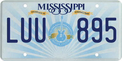 MS license plate LUU895
