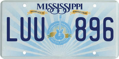 MS license plate LUU896