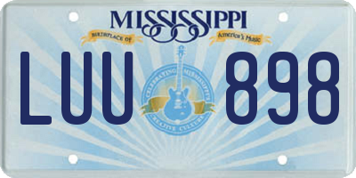 MS license plate LUU898