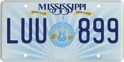 MS license plate LUU899