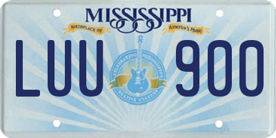 MS license plate LUU900