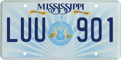 MS license plate LUU901