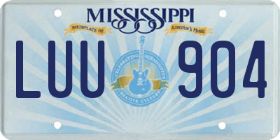 MS license plate LUU904