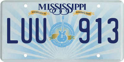 MS license plate LUU913