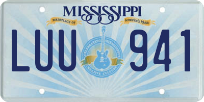 MS license plate LUU941