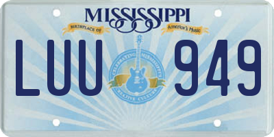 MS license plate LUU949