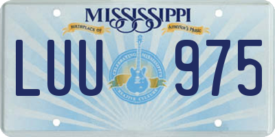 MS license plate LUU975