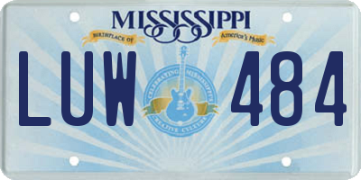 MS license plate LUW484