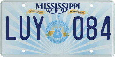 MS license plate LUY084