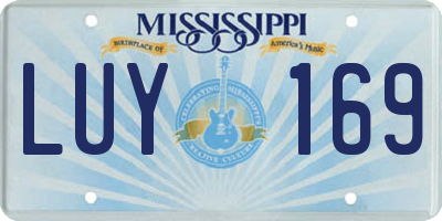 MS license plate LUY169