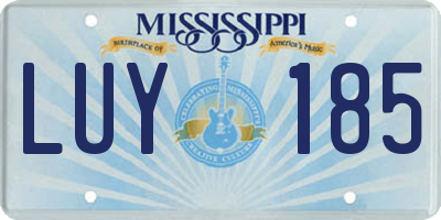 MS license plate LUY185