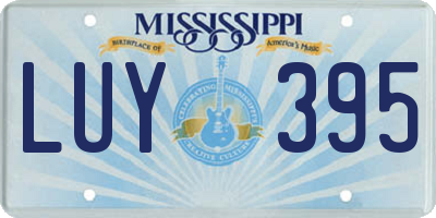 MS license plate LUY395