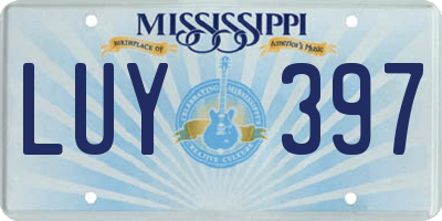 MS license plate LUY397