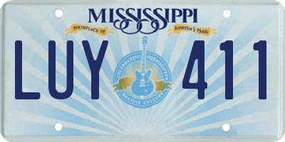 MS license plate LUY411