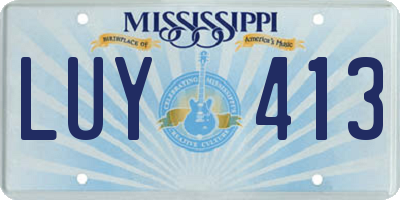 MS license plate LUY413