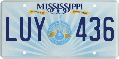 MS license plate LUY436