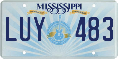 MS license plate LUY483
