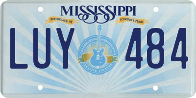 MS license plate LUY484