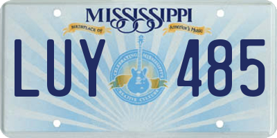 MS license plate LUY485
