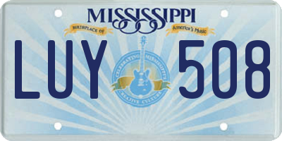 MS license plate LUY508