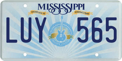 MS license plate LUY565