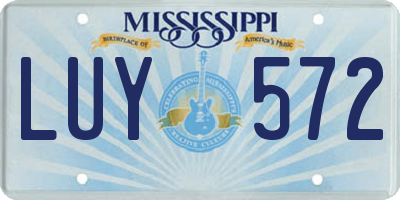 MS license plate LUY572