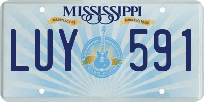 MS license plate LUY591