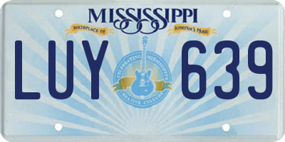 MS license plate LUY639
