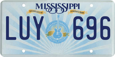 MS license plate LUY696