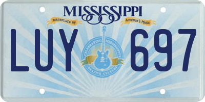 MS license plate LUY697