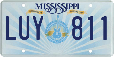 MS license plate LUY811