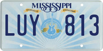 MS license plate LUY813