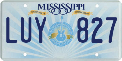 MS license plate LUY827
