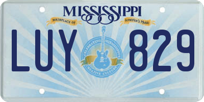 MS license plate LUY829