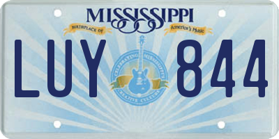MS license plate LUY844