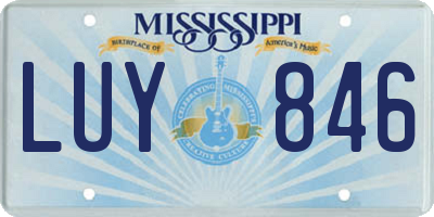 MS license plate LUY846
