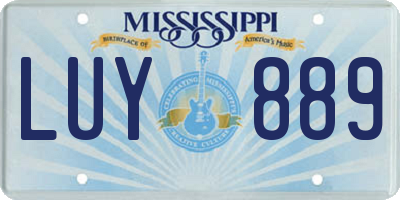 MS license plate LUY889