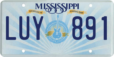 MS license plate LUY891