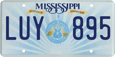 MS license plate LUY895